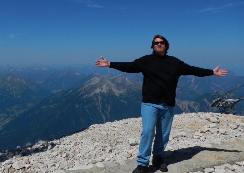 Jeff on top of Germany's highest peak mountain top